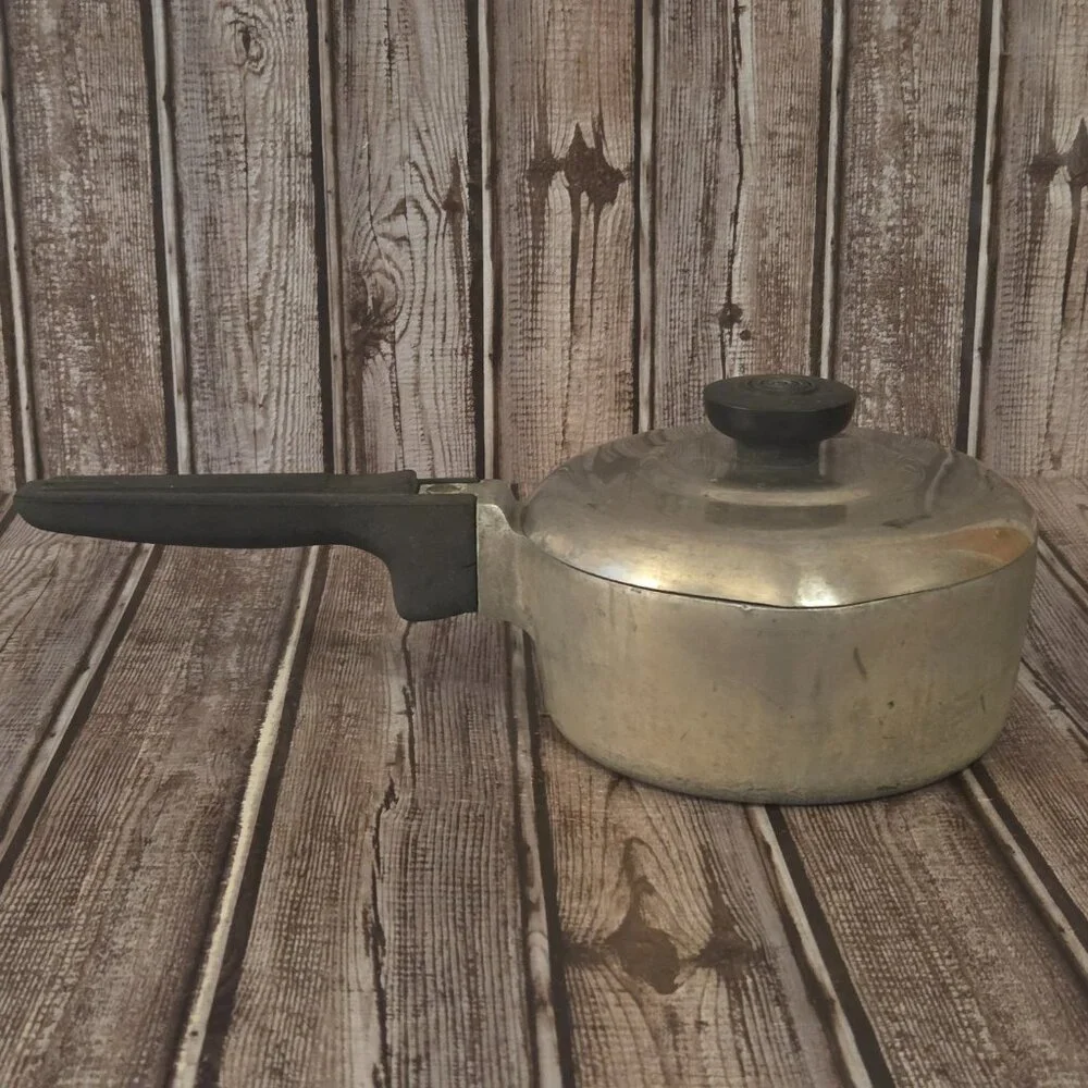 Vtg Magnalite Wagner Ware Sidney O The Gourmet‎ Double Spout Pan 4682 W/Lid 2qt